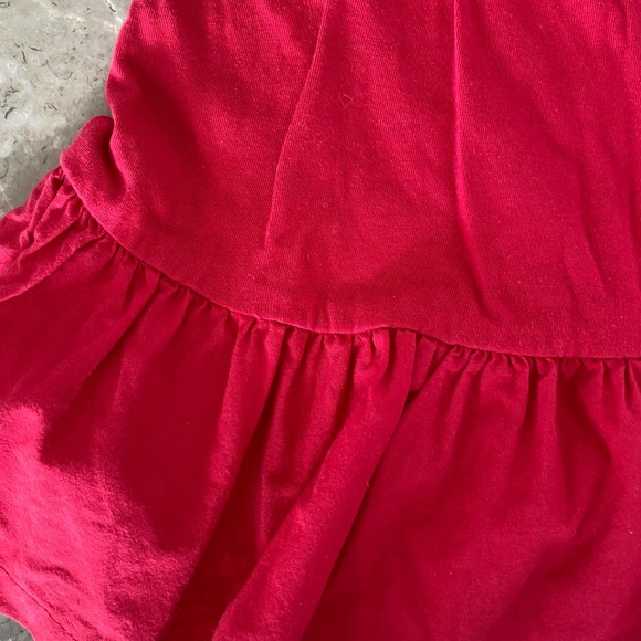 Red flowy mini dress for toddler girls - Picture 7 of 9
